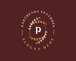 Luxury Leaf Ornament logo design