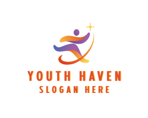 Youth - Leadership Charity People logo design