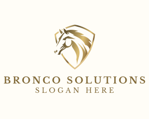 Equine Horse Shield logo design