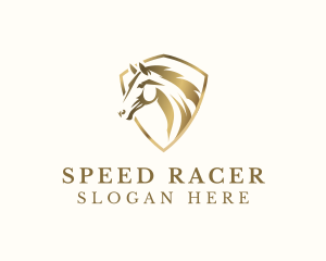 Jockey - Equine Horse Shield logo design