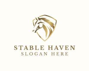 Equine Horse Shield logo design