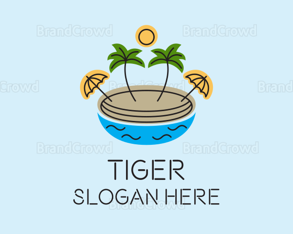 Beach Resort Island Logo