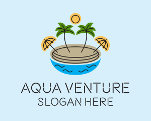 Snorkeling - Beach Resort Island logo design