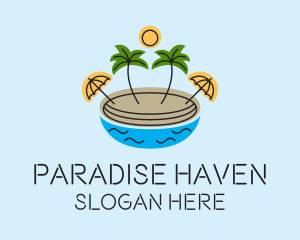 Resort - Beach Resort Island logo design