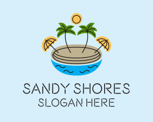 Beach - Beach Resort Island logo design