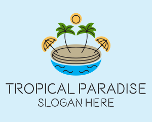 Hawaii - Beach Resort Island logo design