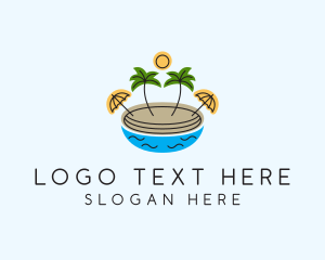 Snorkeling - Beach Resort Island logo design