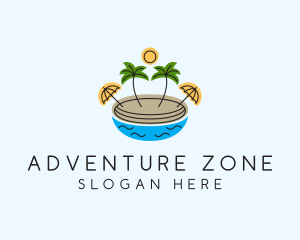 Beach Resort Island  logo design