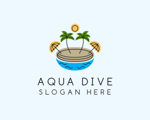 Beach Resort Island  logo design