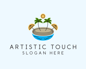 Beach Resort Island  logo design