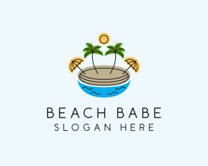 Beach Resort Island  logo design