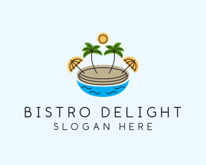 Beach Resort Island  logo design