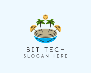 Beach Resort Island  logo design