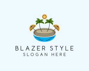 Beach Resort Island  logo design