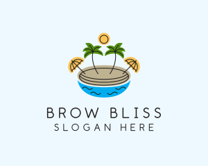 Beach Resort Island  logo design