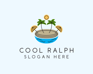 Beach Resort Island  logo design