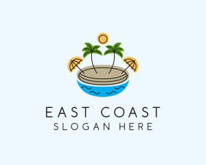 Beach Resort Island  logo design