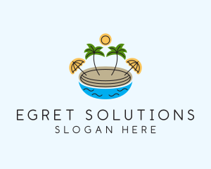 Beach Resort Island  logo design