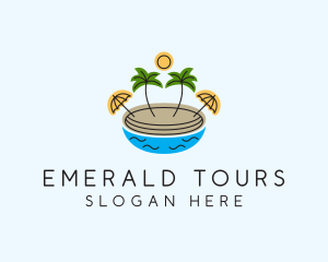 Beach Resort Island  logo design