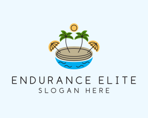 Beach Resort Island  logo design