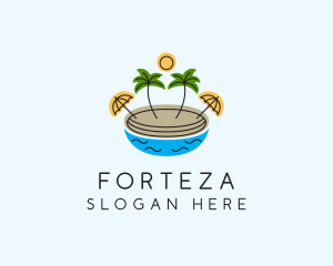 Beach Resort Island  logo design