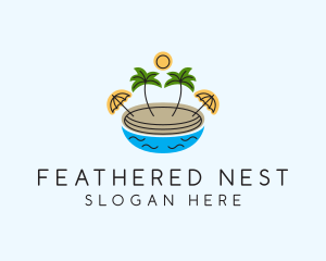 Beach Resort Island  logo design