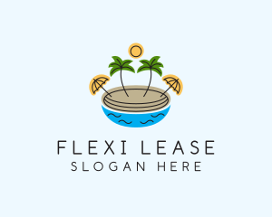 Beach Resort Island  logo design