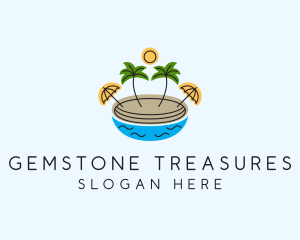 Beach Resort Island  logo design