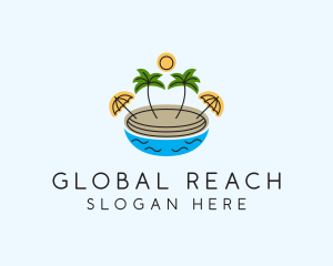 Beach Resort Island  logo design