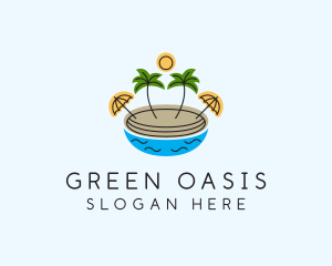 Beach Resort Island  logo design