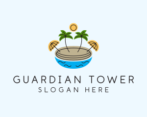 Beach Resort Island  logo design