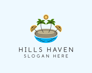 Beach Resort Island  logo design