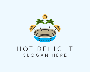 Beach Resort Island  logo design