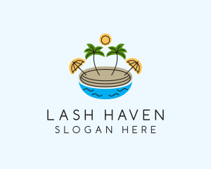 Beach Resort Island  logo design