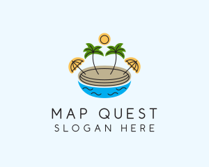 Beach Resort Island  logo design