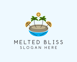 Beach Resort Island  logo design