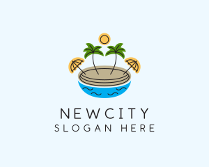 Beach Resort Island  logo design