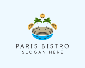 Beach Resort Island  logo design