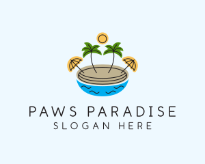 Beach Resort Island  logo design