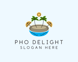 Beach Resort Island  logo design