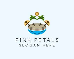 Beach Resort Island  logo design