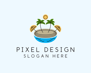 Beach Resort Island  logo design