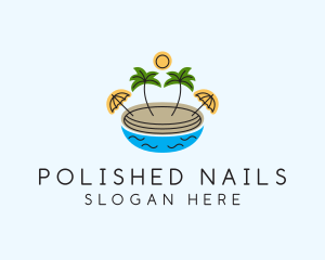 Beach Resort Island  logo design