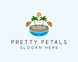 Beach Resort Island  logo design