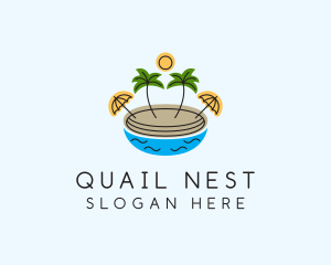 Beach Resort Island  logo design