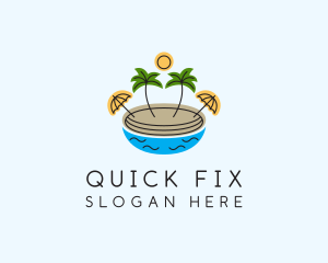 Beach Resort Island  logo design