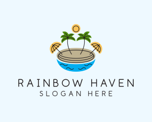 Beach Resort Island  logo design