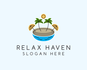 Beach Resort Island  logo design