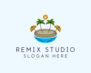 Beach Resort Island  logo design