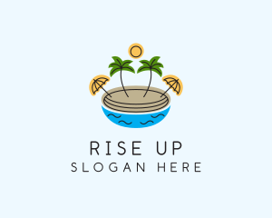 Beach Resort Island  logo design